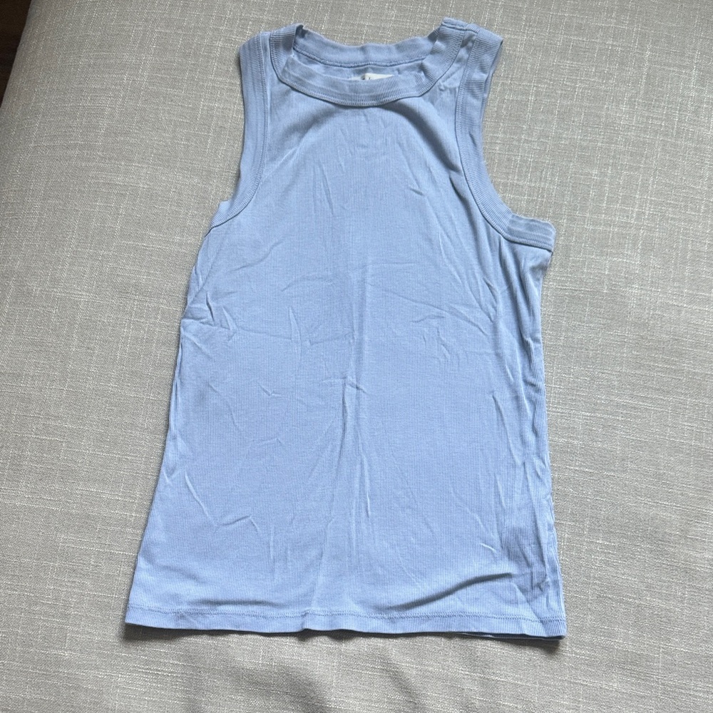 Madewell Sky Blue Ribbed Top